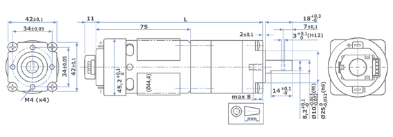 P205-2S Dimensions